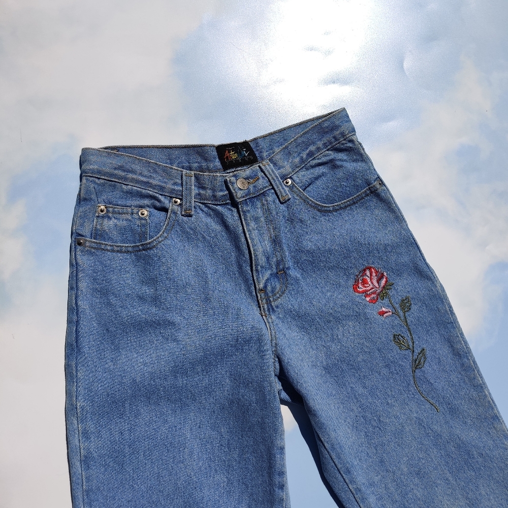 Vintage Jeans Vintage Embroidered Jeans Blue Jeans Mujer - Picture 12 of 12
